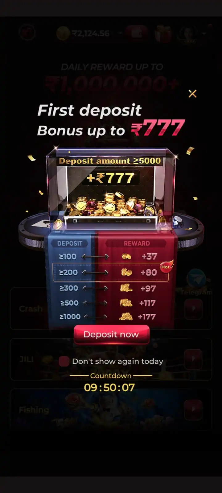 EK1 Game Android lobby with Aviator Mines Plinko and Dice